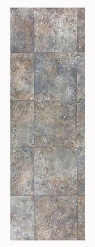 Vinyl-Teppich - Teppiche Tadi & Imperio - Metalloptik Rost Braun - Industrielles und Elegantes Design für Innendekoration - 65 x 180 cm