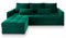 Masseno Ecksofa KOS PIK mit Schlaffunktion L-Form, Sofa mit Bettkasten, Wohnzimmersofa, Couch, Soffa, Bettsofa, Couchgarnitur- Grün, Kronos 19