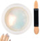 Licsaliwe Nail Powder Chrome Metallic Nail Art Pigment Powder Iridescent Pigment Pearly Highlight with Sponge Stick for Wedding