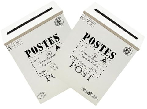 Angoily 2st Briefkasten Aus Blech Dokumentieren Briefkästen Zur Wandmontage Paket Briefkästen Für Draußen Post Retro Vertikale Briefkästen Durch Modern Unterputz-deckenleuchte Eisen Weiß