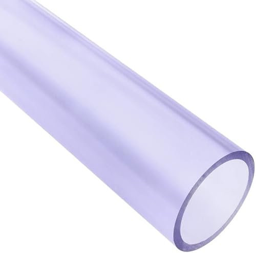 HAF® 1 x 1 Meter PVC Druckrohr Transparent mit Außendurchmesser 50mm & 2,44mm Wandstärke - PVC Rohr aus PVC-U für Rohranschlüsse, Poolverrohrungen und vieles mehr - Qualität: Made in Europe
