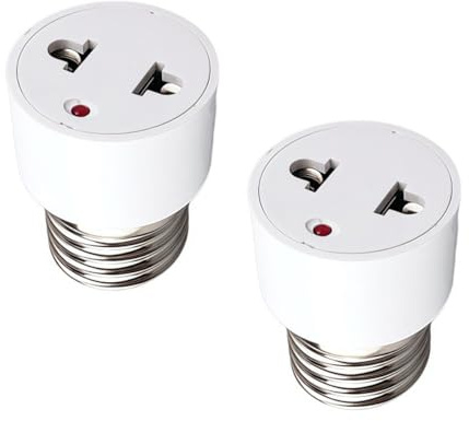 Orivin 2 Portalámparas E27, Divisor De Enchufe, Adaptador De 3 Pines, Caja De Enchufe De Luz