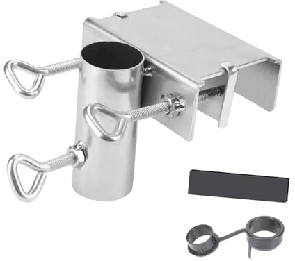 Terrassenschirm-Klemme, stabiler Balkonschirm-Clip für Garten, Strand, Sitz, Deck, 5,5 cm, breit, mit Rutschpolster