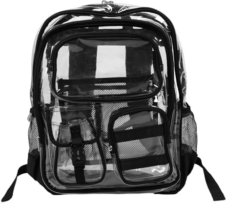 Beavorty Transparenter Mini-Rucksack X X Leichtes Stadionkonformes Durchsichtiges Kunststoff-Event-Tasche für Mädchen Buchrucksack für Konzerte Sport Schule Arbeit