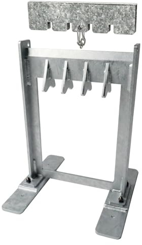 MEEPOCAN Spaccalegna manuale da 21,8 cm con protezione di sicurezza in metallo, lama affilata e dritta temprata e acciaio galvanizzato antiruggine, spaccalegna portatile per legna da ardere per
