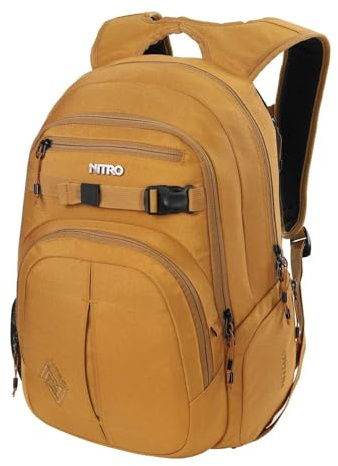 NITRO Rucksack Freizeitrucksack mit Laptopfach Daypacker Collection Chase Backpack 35L Amber Glow dunkelgelb