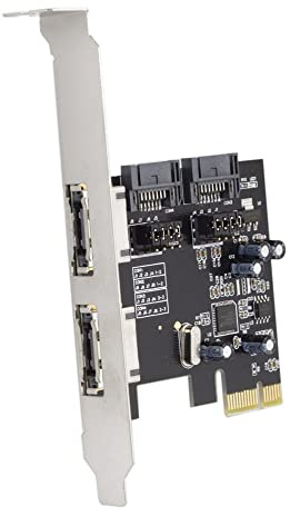 JSER PCI-E an 4 Ports SATA 3.0 ESATA PCIE SATA3 6-Gbit/s-Erweiterungskarte PCI-E-Adapter