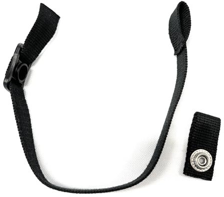 Hockey Helm Kinnriemen mit Single Snap, schwarz