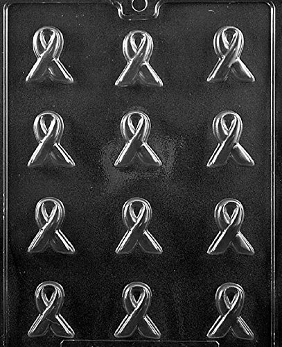 Grandmama's Goodies M210 Bite Size Awareness Ribbon Chocolate Candy Soap Mold with Exclusive Molding Instructions