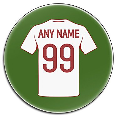 UNIGIFT Dessous de Verre en Carton Rigide Motif Football FIFA Coupe du Monde 2018 Angleterre Blanc Brillant, Vert, Round