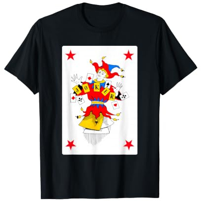 Joker Red Jester Poker Spielkarte Kostüm T-Shirt