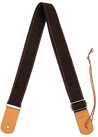 CASCHA Ukulele Strap, Adjustable Length 76 cm to 139 cm, Cotton, Brown