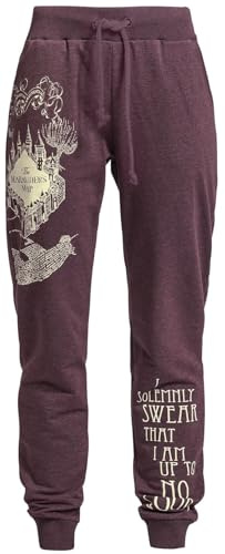 Harry Potter Karte des Rumtreibers Frauen Trainingshose bordeaux meliert