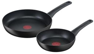 Tefal Ultimate On - 2 Sartenes de 20/26 cm con revestimiento muy resistente, Thermo-Signal, Thermo-Fusion, forma profunda, todo tipo de cocinas, apto para horno, sin PFOA, Juego 2 sartenes