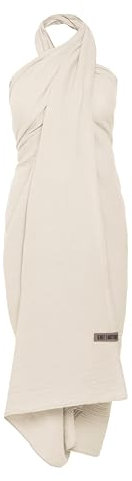 Knit Factory - Liv Pareo/XL Schal - Strandtuch, XXL Schal und Pareo in einem - Multifunktionales Musselintuch - Sommer handtuchkleid - Damen Pareo aus 100% Bio-Baumwolle - Beige