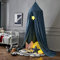 Koomuao Baby Baldachin Betthimmel, Babybett Bettvorhang Hängende Rund Princess Insektennetz Moskitonetz für Kinderzimmer und Spielzimmer Dekoration, Höhe 250cm (Nordic Blau)