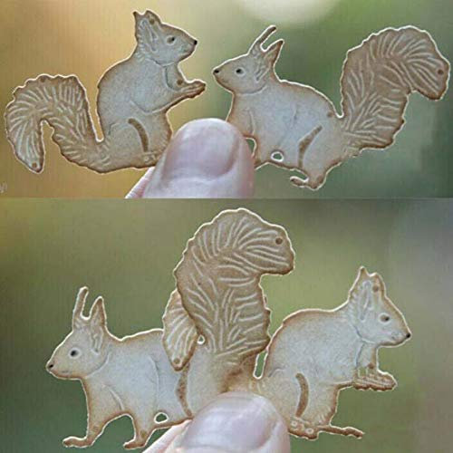 YunTrip Stanzformen für Kartenherstellung, 2 Stück, Eichhörnchen, Metallstanzformen für Bastelarbeiten, Scrapbooking, Alben, Prägung, Foto, Basteln, Papier, Karten, dekorative Bastelarbeiten