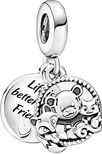 MariaFonte Charm Anhänger Neu 2025 Kompatibel Alle Marken Armbänder Halsketten Bär Fuchs Eichhörnchen Original Angebot Silber Geburtstag Jubilaum Mama Kompatibel Glücksbringer Herz Familie Weihnachten