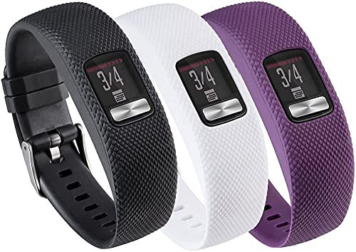 Tyogeephy Uhrenarmband für Garmin Vivofit 4, Sanft Silikon Ersatz Armband für Garmin Vivofit 4 Aktivitätstracker, Klein, Groß