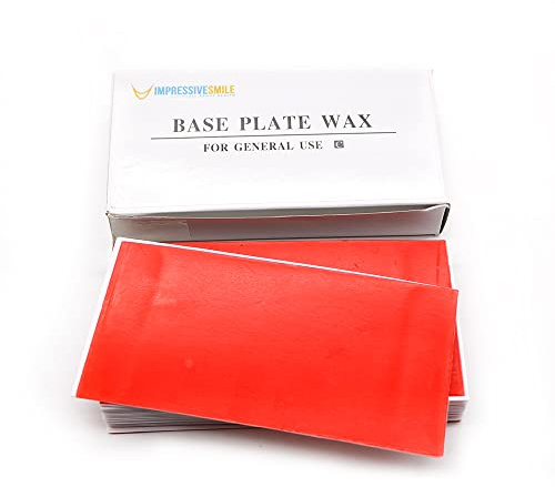 Dental Base Plate Wax 18 PCS, Denture Red Utility Bite Casting Sheets for Orthodontic Modeling Filling Laboratory Supply