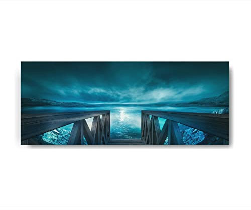 Canvasfly 125x50 Glasbild, Hochwertige Bilder Deko für Wohnzimmer Küchen-Deko Bad-Deko Modern, Wandbilder Wohnzimmer Zimmer-Deko aus Glas, Badezimmer Bilder Schlafzimmer Wand-Deko