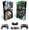 MaD Vision® Set de Skin Extra-Duraderas en Vinilo para PS5 Digital + 5 Pares de Aiming Rings|Kit Adhesivo y Resistente a los Arañazos para Playstation 5 + 2 Controllers – para Dragon Ball Diseño