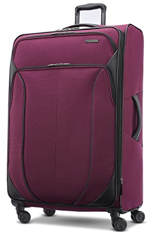 American Tourister 4 KIX 2.0 Expandable Softside Luggage with Spinner Wheels, 20 SPINNER, PURPLE ORCHID
