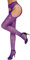 RSLOVE Calze a rete Strass Collant Vita Alta Collant Pantyhose Donne Calze Scintillanti Sexy, Viola scuro, Taglia unica