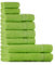 Tuiste Handtücher Set Apfel Grün |%100 Baumwolle Handtuch Set 8 Teilig | 2X Badetücher (70x140), 4X Handtücher (50x90), 2X Gästetücher (30x50) | Weich und Saugstark | Farbe : Apfelgrün