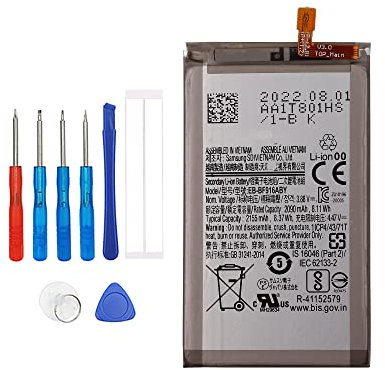 Vvsialeek EB-BF916ABY Batterie de rechange pour Samsung Fold 2 5G SM-F916 avec kit d'outils (2090 mAh)