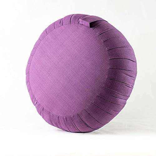 Aga's Own Zafu Meditationskissen – Premium Yoga-Kissen, Vielseitiger Bodensitz und Knieschutz, Authentisches Meditationszubehör, Organische Thai-Kapok (Lila)