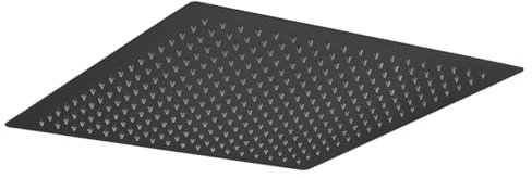 IMEX - Rociador de Ducha - Alcachofa Fija - Rociador Cuadrado - Color Negro Mate - 40x40 cm