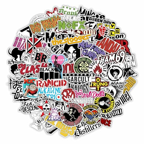 Große Punk-Aufkleber, Punk-Rock-Aufkleber, Band-Aufkleber, Metall-Aufkleber, Geschenke für Frauen und Männer