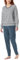 Schiesser Damen Schlafanzug lang Frottee warm kuschelig wohlfühlen-Nightwear Pyjamaset, Jeansblau_181968, 46