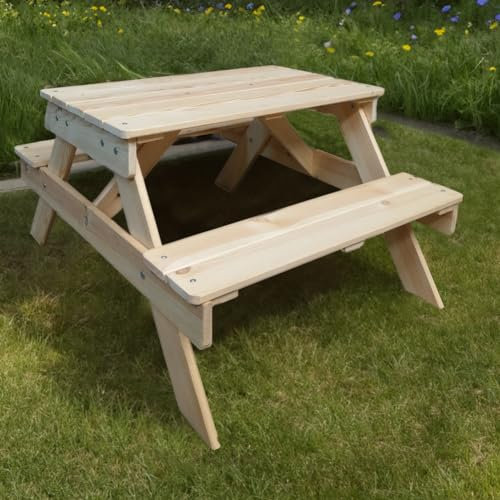 Haushalt International Sitzgarnitur Picknick aus Kiefernholz Maße: ca. 88 x 79 x 50cm, 62923