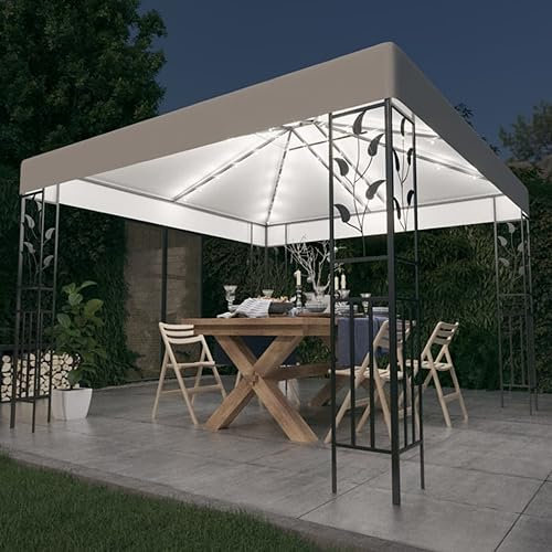 Pavillon, Chaduof Faltpavillon, Pergola, Partyzelt, Standmarkise, Sonnenzelt, Garten Pavillion, Grillpavillon, 3x3 m Weiß
