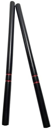 TEKKA BUDO Escrima Stock schwarz - stabile Ausführung - Trainingsstick 65 cm - Arnisstock Holz Eiche Kurzstock Kali Kampfsport