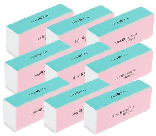 HAPINARY Limas De Uñas De Cuatro Caras De Eva 10 Piezas Tamaño Estándar Para Manicura Herramientas De Uñas Para Mujeres Uso Doméstico