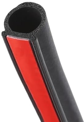 MOCNT Auto Türdichtung 8 Meter Autotürdichtung D Förmig Autotür Gummidichtung Selbstklebender Türdichtung Wasserdicht Schalldichter Dichtungsstreifen Kantenschutz 16mm x 16mm