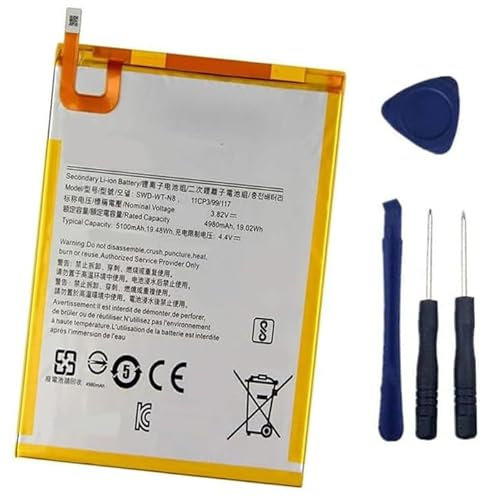 Centerpower Tablet SWD-WT-N8 1ICP3/99/117 Ersatz Akku Kompatibel mit Galaxy Tab A 8.0 (2019) SM-T290 SM-T295 (3.82V, 5100mAh)