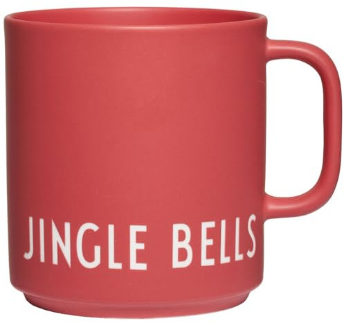 Design Letters Kaffeebecher mit Henkel | Ideal als Weihnachtsgeschenke für Frauen, Männer, Weihnachtsdeko, Tischdeko | Lieblingsmensch Geschenk | Porzellan Kaffeetasse | Tasse mit Spruch Jingle Bells