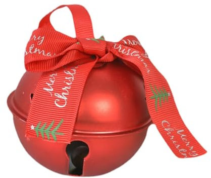 Amagogo Schlittenglocke, Ornament, 7,6 cm, Weihnachtsglocke, Geschenk, Weihnachtsglocke, Bell, Weihnachtsglocke, Anhänger für Hof, Veranda, Tür, Rot