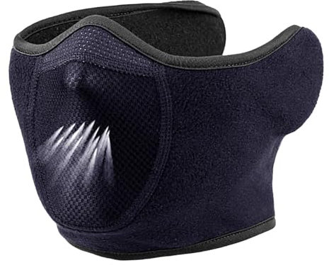 Dtaigou Masque facial pour temps froid – Demi-masque chaud pour moto – Masque d'hiver respirant pour moto, cyclisme, ski, alpinisme