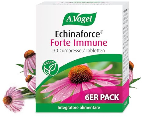 A.Vogel Echinaforce Forte Immune Tabletten 6 x 30 Stück, Immunsystem und Abwehrkraft, Nahrungsergänzungsmittel aus Echinacea Purpurea Extract, vegan, glutenfrei, laktosefrei