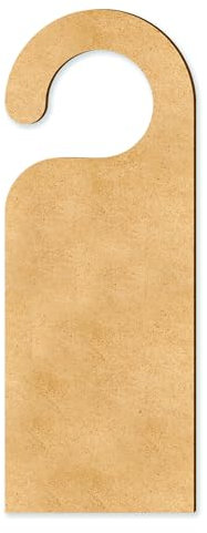 MDF Door Hanger Craft Blanks – Laser Cut Wooden Sign for DIY, Painting, Staining, Personalised Décor, Business, Home, Office, Hotel