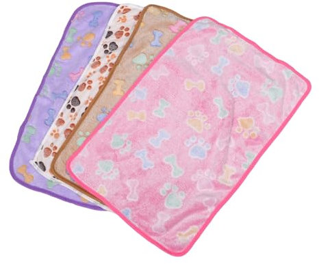 PartyKindom 4pcs Kätzchen Decke Fleece Weich Bequeme Haustiermatte Welpe Bettdecke Hunde Bettdecke Wurf Ideal Für Heimauto Im Freien Gebrauch