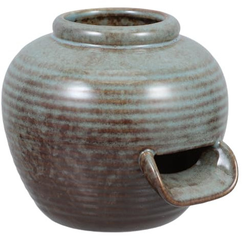 TOBBOMEY Tabletop Ceramic Jar Water Fountain, Circulating Water Clay Pot Spout Garden Fountain Feature Vases Waterfall Aquatic Decor for Fish Tank