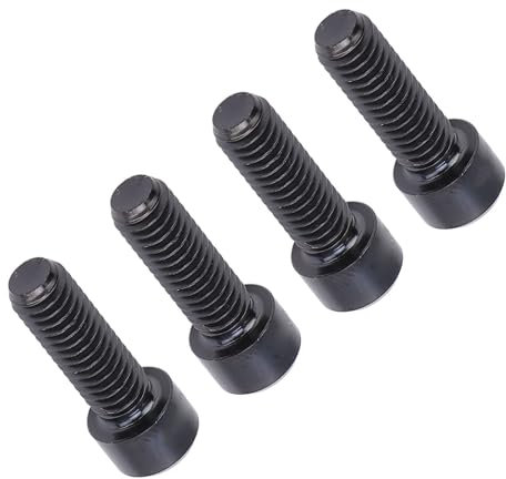 4Pcs Disc Brake Caliper Boltes, Bike Disc Brake Screws Mountain Biking Caliper Cycling Ti Alloy M6x18mm (Black)