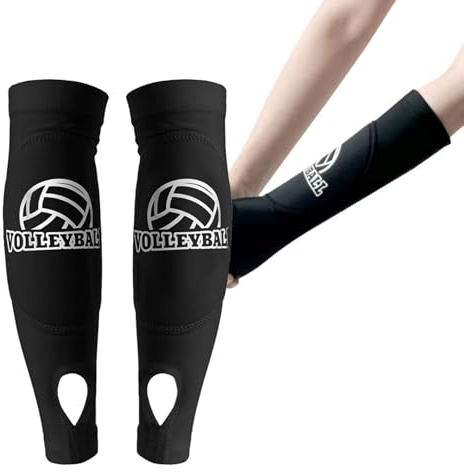 1 Paar Volleyball Armschoner,Zubehör,Unterarmschutzarmschoner,Unterarmschoner Mit Anti-Rutsch Schutzpolster,Und Daumenloch,Volleyball-ärmel,Armschutz,Sleeves Zubehör,füe Armschutz Jugend Kinder