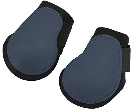 Qukaim Streichkappen für Pferde, PU-Schale, elastisch, stoßfest, Beinschutz für Springwettbewerbe, Marineblau, XL, Reitausrüstung für Hinterbeine, 2 Stück
